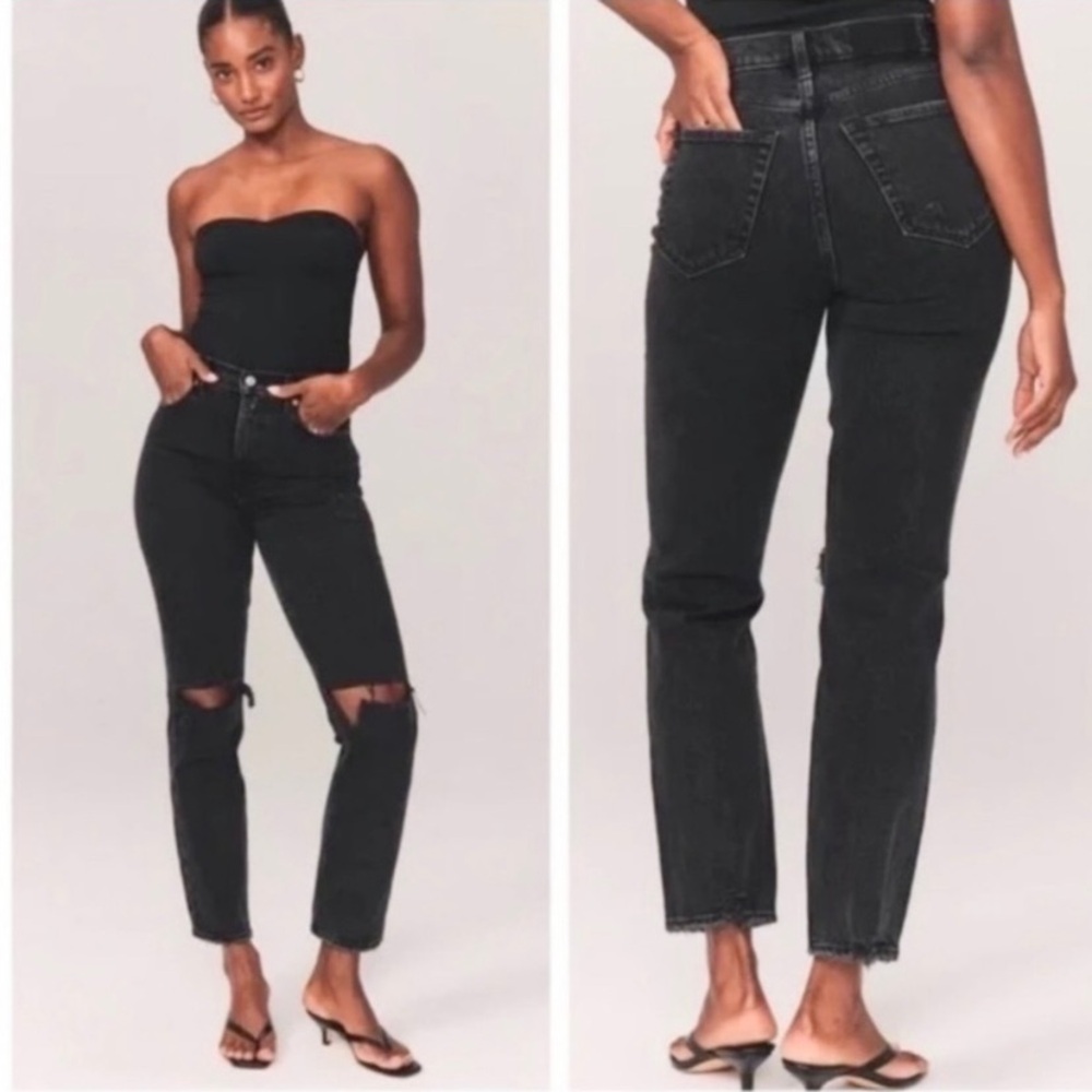 Abercrombie & Fitch The 90’s Straight High Rise Curve Love Jeans